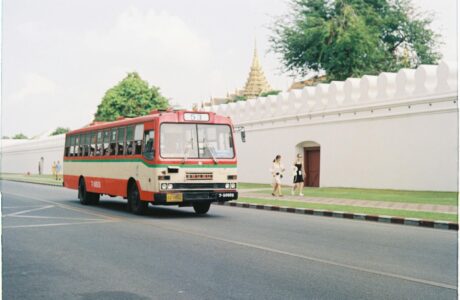 vintage bus on street